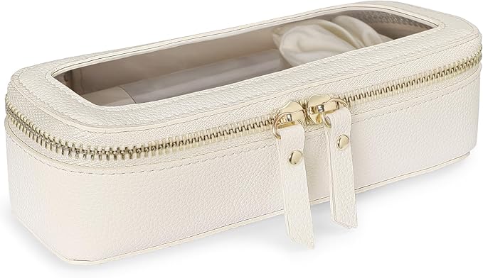 PACKISM Clear Makeup Bag - PU Leather Clear Travel Bags for Toiletries