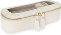 PACKISM Clear Makeup Bag - PU Leather Clear Travel Bags for Toiletries