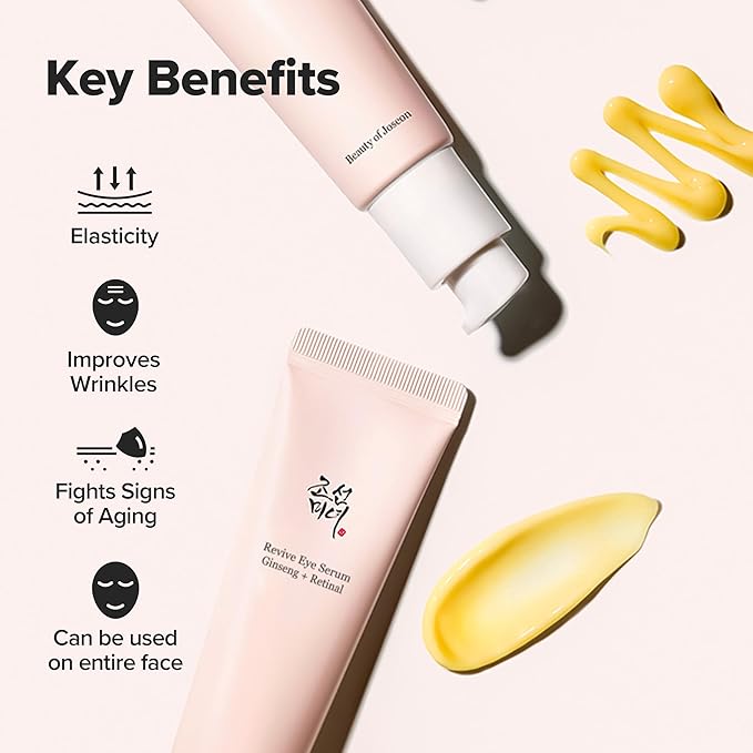 Beauty of Joseon Revive Eye Serum with Retinal Niacinamide Peptide for Face Under Eyes Wrinkles Dark Circles Moisturizer Cream Korean Skincare 30ml, 1.01 fl.oz * 2pack