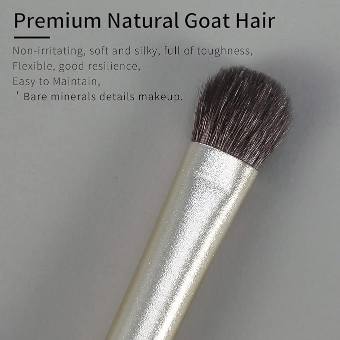 ENZO KEN Natural Goat Hair Eye Shadow Brush, Large Smudge Eyeshadow Brush, Shader Eye Shadow Brushes, Eye Shader Brush, Single Eyeshadow Brushes, Eyeshadow Blending Brush, Single Makeup Brushes. E203L