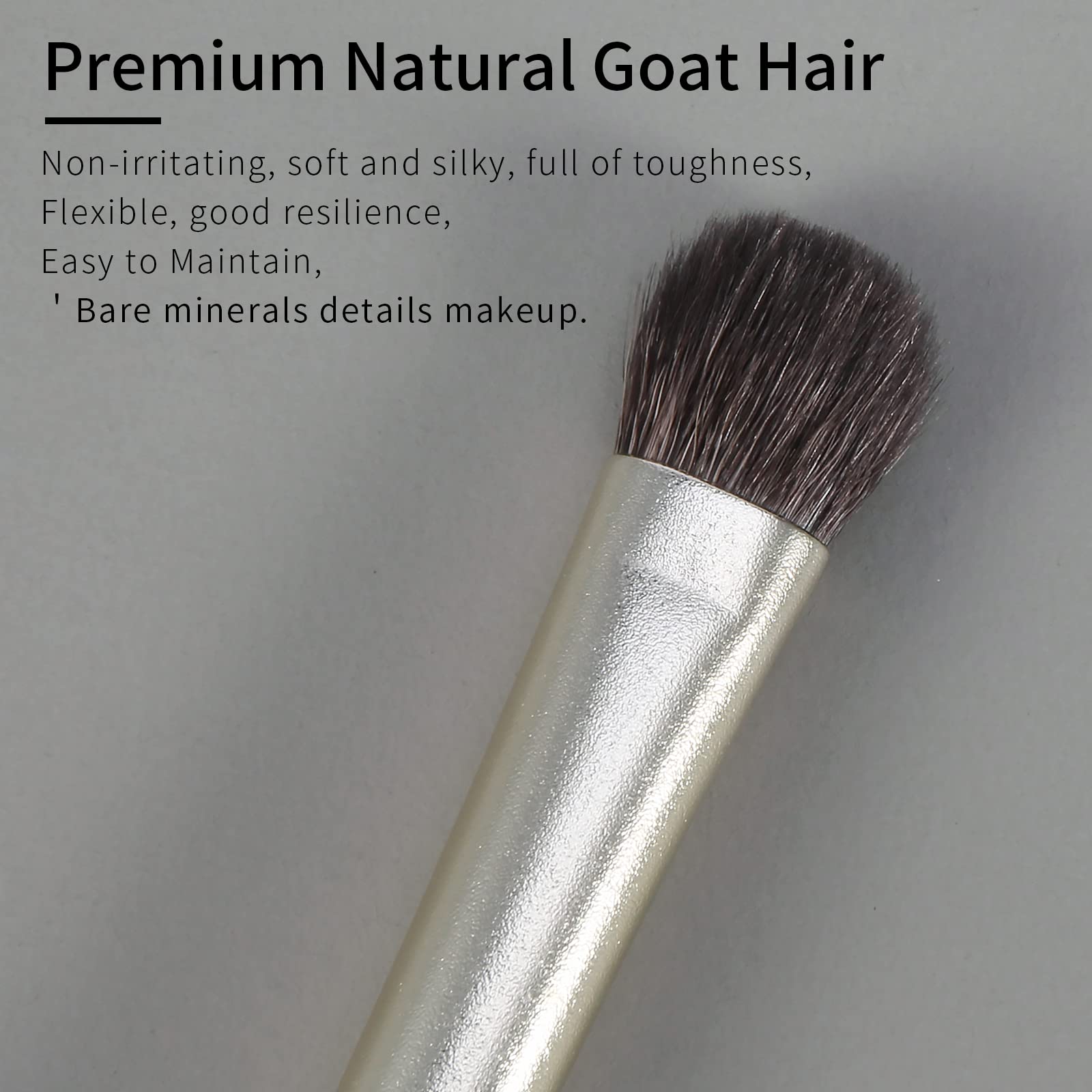 ENZO KEN Natural Goat Hair Eye Shadow Brush, Large Smudge Eyeshadow Brush, Shader Eye Shadow Brushes, Eye Shader Brush, Single Eyeshadow Brushes, Eyeshadow Blending Brush, Single Makeup Brushes. E203L