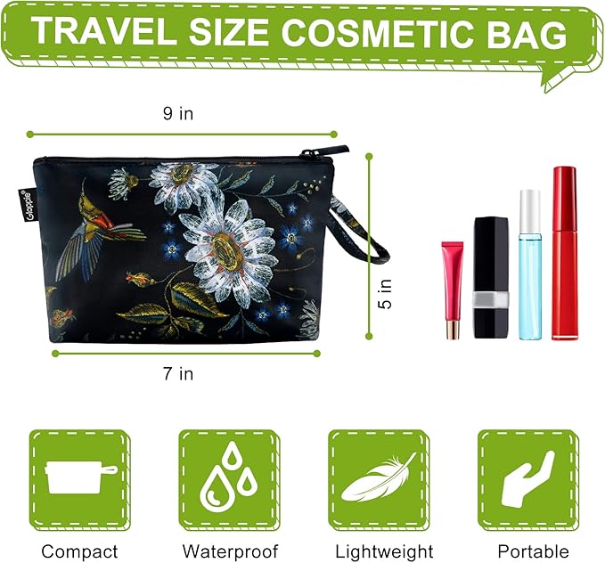 Gloppie Makeup Bag Small Cosmetic Bag for Purse Zipper Make Up Pouch