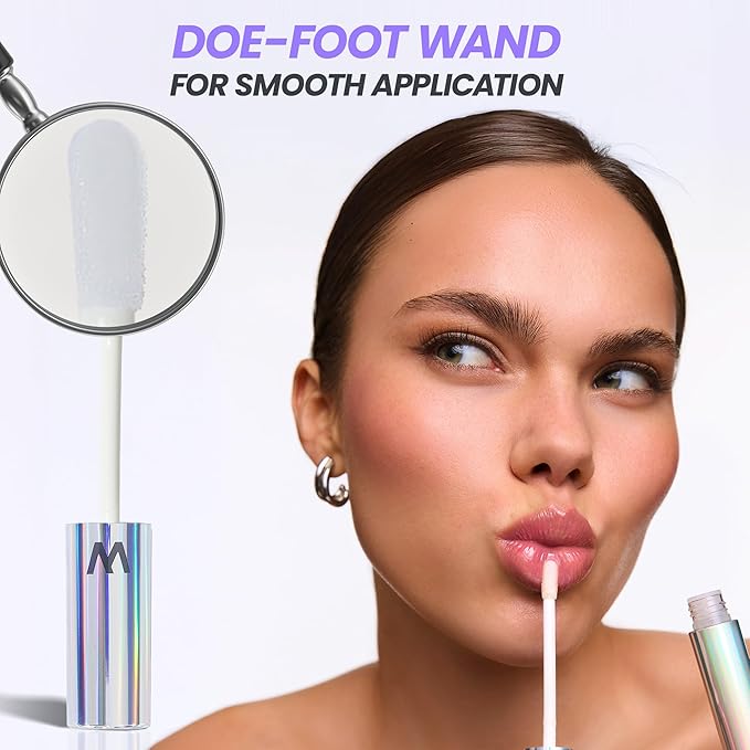 Wonderskin Lip Gloss - Clear Shine Top Gloss, Long Lasting Gloss
