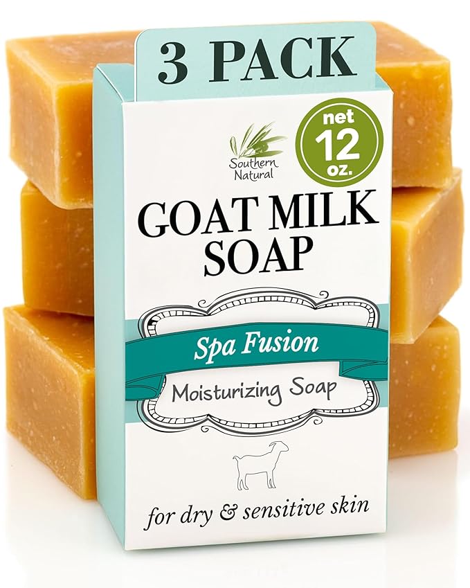 Southern Natural Goat Milk Soap Bar Essential Oil Blend, 3 Pack, Dry Skin