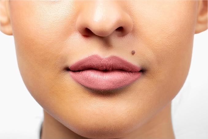 Aromi Pink Nude Liquid Lipstick | Long-Lasting, Blush Beige Lip Color, Matte Finish, Vegan, Cruelty-free, Waterproof (Toasted Almond)