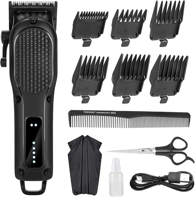 NUTCORE Men's Hair Clippers for Professional Hair Trimmer Cordless Rechargeable Powerful Beard Trimmer Hair Cutting Grooming Tool
