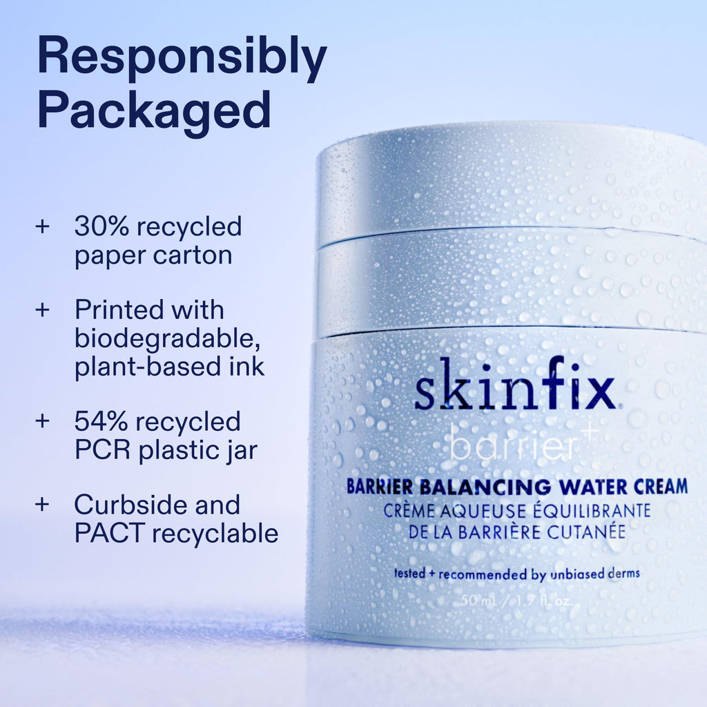 Skinfix Barrier Balancing Water Cream - 1.7 oz - Hyaluronic Acid & Niacinamide Water-Based Moisturizer for Face - Combo + Oily Skin - Acne-Safe, Fragrance Free, Vegan, Cruelty Free
