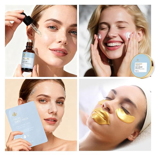 23 Pcs Mother's Day Gifts for Mom, Ylang Facial Skin Care Gift Set, Bath and Body Gifts Basket for Women & Men, Spa Kit Gift Baskets, Birthday Gifts For Women, Sheet Mask, Gel Eye Mask, Christmas