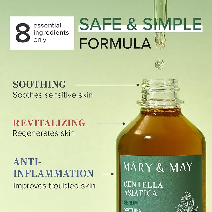 Mary&May Centella Asiatica CICA Serum 95%, Value Size, 2.71 fl.oz