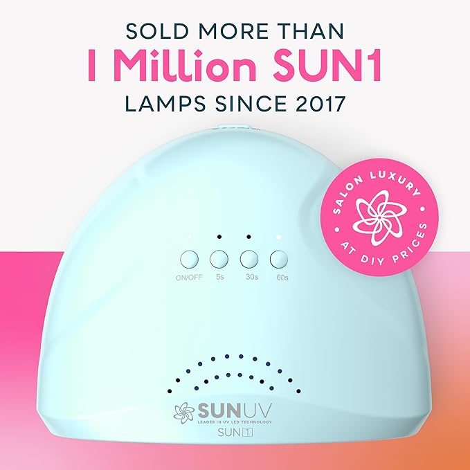 SUNUV UV Light for Nails, UV LED Lamp Nail Dryer for Gel Polish SUNONE Blue