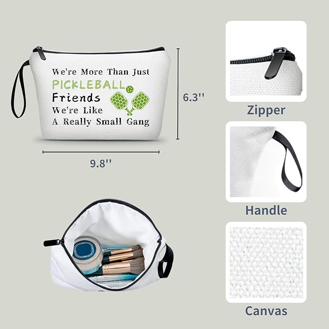 ARIOSEY Pickleball Gifts for Women, Travel Makeup Cosmetic Bag