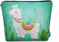 Kalygon Makeup Bag Llama Makeup Bags For Purse Pouch, Funny Llama Alpaca Cactus Floral Green Travel Toiletry Bag Cosmetic Bag Makeup Bags Flax Makeup Organizer Bag Pencil Pouch For Man Woman