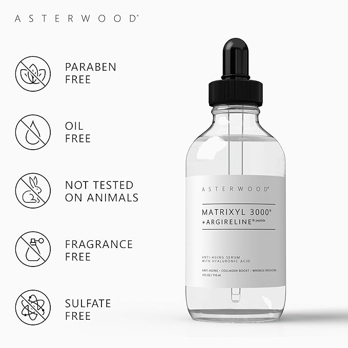 Asterwood Matrixyl 3000 & Argireline Peptide Serum with Hyaluronic Acid