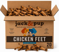 Jack&Pup Dried Chicken Feet Dog Treats | 100% Natural, Fully Digestible, Dehydrated Chicken Feet for Dogs High Protein, Joint Support (75 Pack) Economical Alternative to Duck Foot and Pig Ears