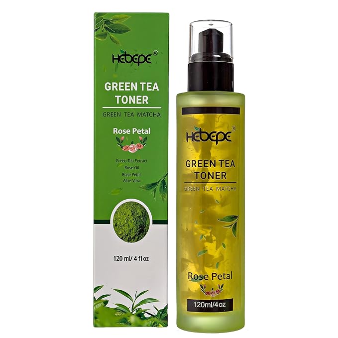 Hebepe Green Tea Matcha Facial Toner, Rose Petal, 120ml