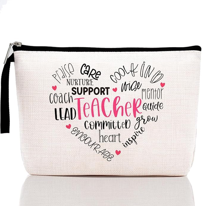 Hanamiya Na Teacher Gifts Makeup Bag for Women, Appreciation Birthday