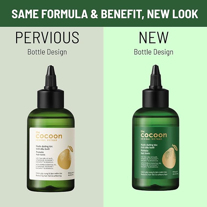 Cocoon Original Vietnam Pomelo Hair Tonic 140ml / 4.73 fl oz – Lightweight Scalp Serum for Thinning Hair, Hydrating, Strengthening & Anti-Breakage with Vitamin B5 & Baicapil