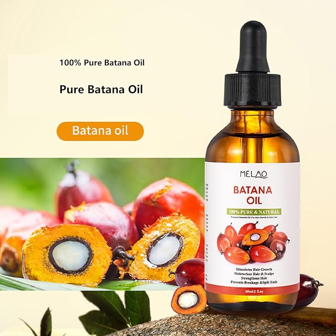 Hobaca Cold-Pressed Batana Oil (60ml) - Hair Growth Serum, Scalp Treatment & Nourishing Oil for Dry, Damaged Hair - Natural, Organic, Chemical-Free (Coconut)