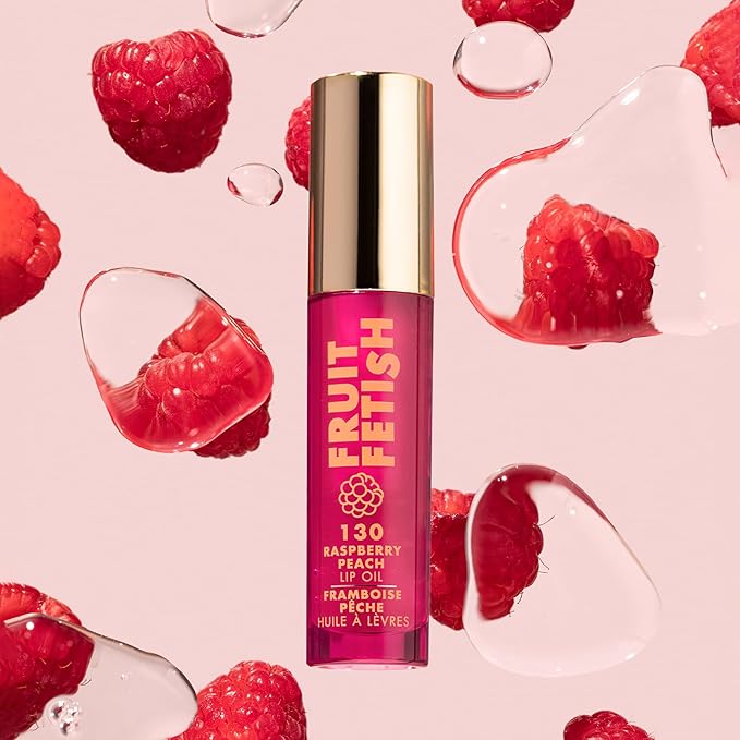 Milani Fruit Fetish Lip Oil, Tinted Hydrating Lip Gloss - Raspberry Peach