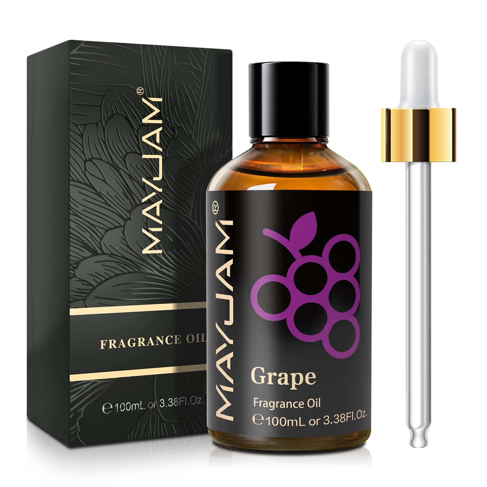 MAYJAM Grape Fragrance Oil for Diffusers for Home, 3.38FL.OZ