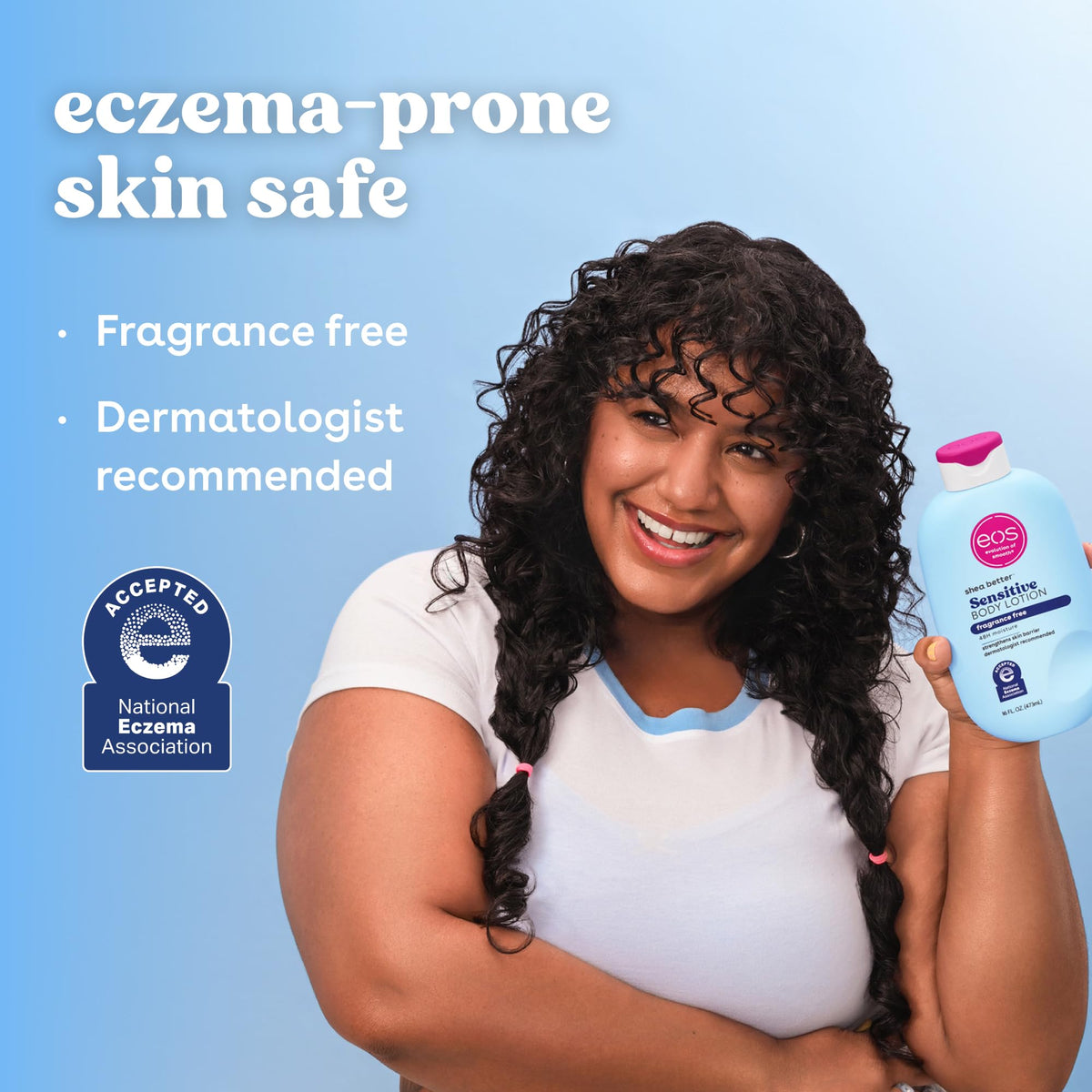 eos Shea Better Sensitive Skin Body Lotion- Fragrance Free, 48HR Moisture, 16 fl oz
