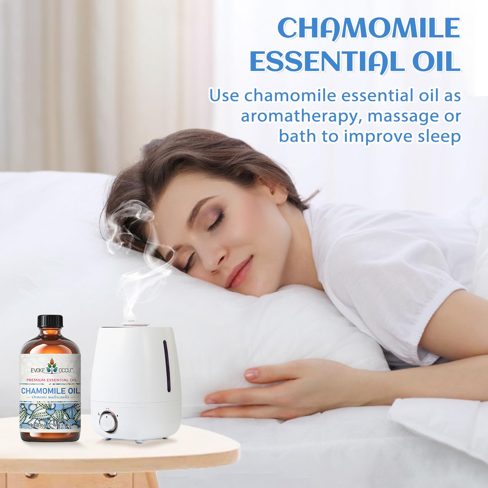 EVOKE OCCU Chamomile Essential Oil for Skin Hair & Diffuser