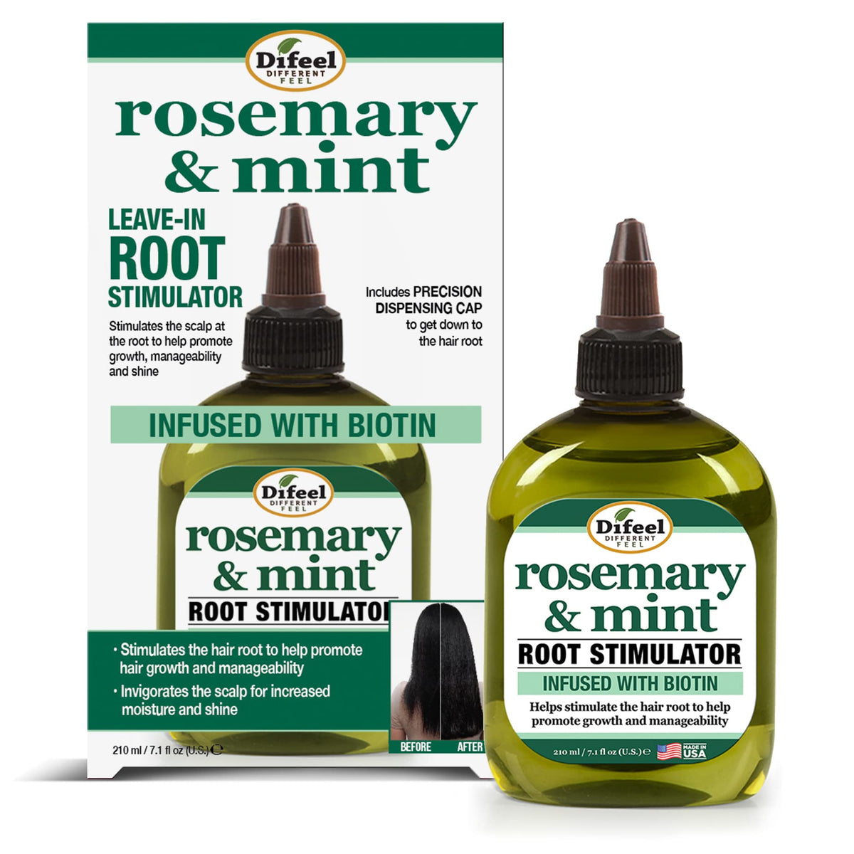 Difeel Rosemary and Mint Oil Root Stimulator with Biotin 2.5 oz. - Hair Growth Scalp Treatment