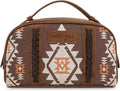 Montana West Wrangler Makeup Bag Travel Cosmetic Bag Small Western Make Up Pouch Portable Toiletry Bag for Women Organizer for Toiletries Accessories, Travel Essentials,Aztec,WG-MB-2203-190-CF
