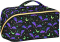 MNSRUU Makeup Organizer Bag, Magic Galaxy Bat Travel Makeup Bags Makeup Vanity Case Large Capacity Rhombus Cosmetic Toiletry Bag for Girl Women Ladies