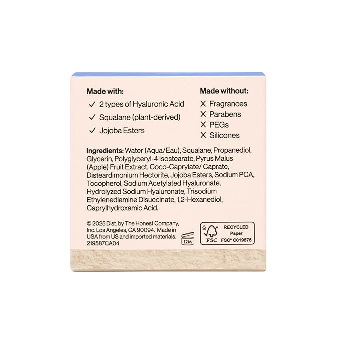 Honest Beauty Hydrogel Cream, Sensitive Skin, Fragrance-Free,.57 fl oz
