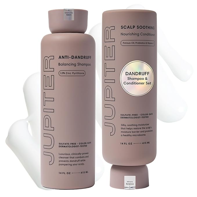 Jupiter Balancing Shampoo & Nourishing Conditioner for Men & Women - Clarifying Cleanse for Oily, Dry & Sensitive Scalp - Hydrates, Softens & Smooths - Color-Safe, Sulfate-Free, Paraben-Free