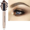SAUBZEAN Dark Brown Eyeshadow Stick Makeup, Highlighter Matte Cream Eye Shadow Pencil, Waterproof Hypoallergenic Long Lasting Crayon, Glitter Primer Palette Shimmer Eyeliner Pen