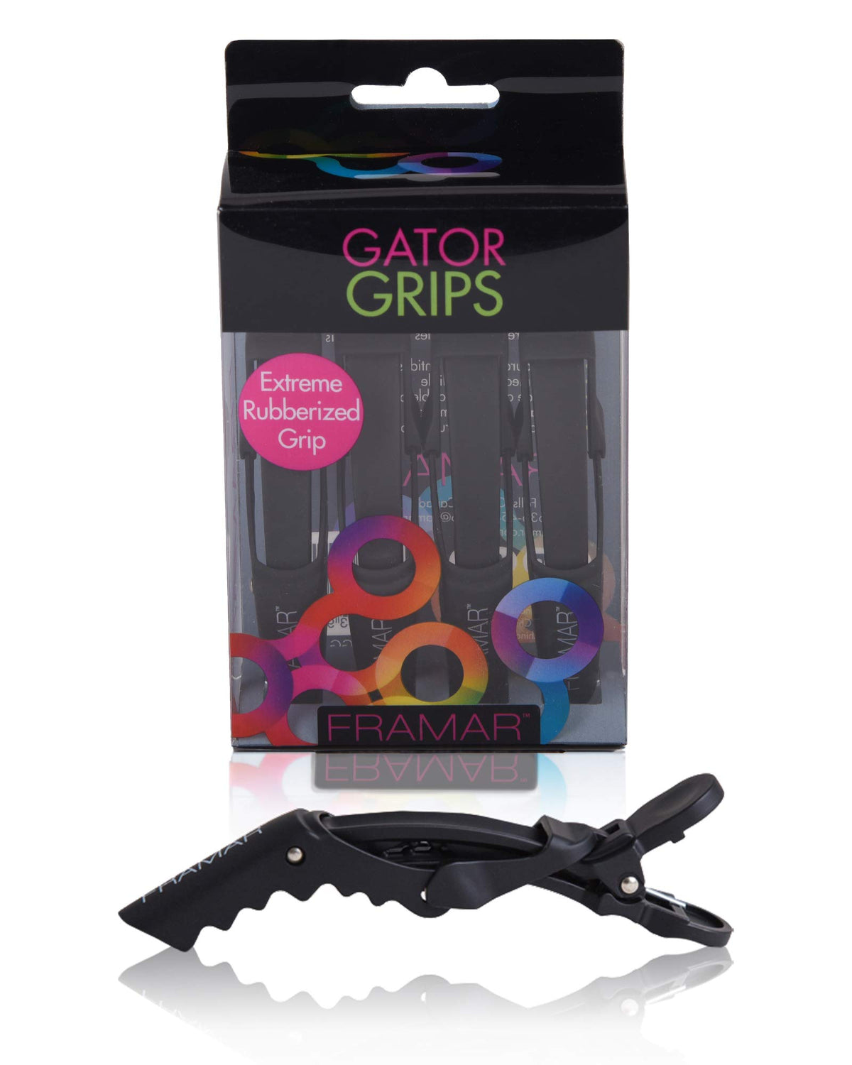 FRAMAR Neutral Alligator Clips For Hair Styling 10 Pack, Professional