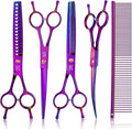 JASON Dog Grooming Scissors Set - 7 in 1 Professional Pet Sharp Shears Kit
