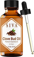 Siva Clove Bud Essential Oil 1 Fl Oz – for Diffuser, Skin & Hair Care – Ideal for Massage & DIY Blends- with Dropper