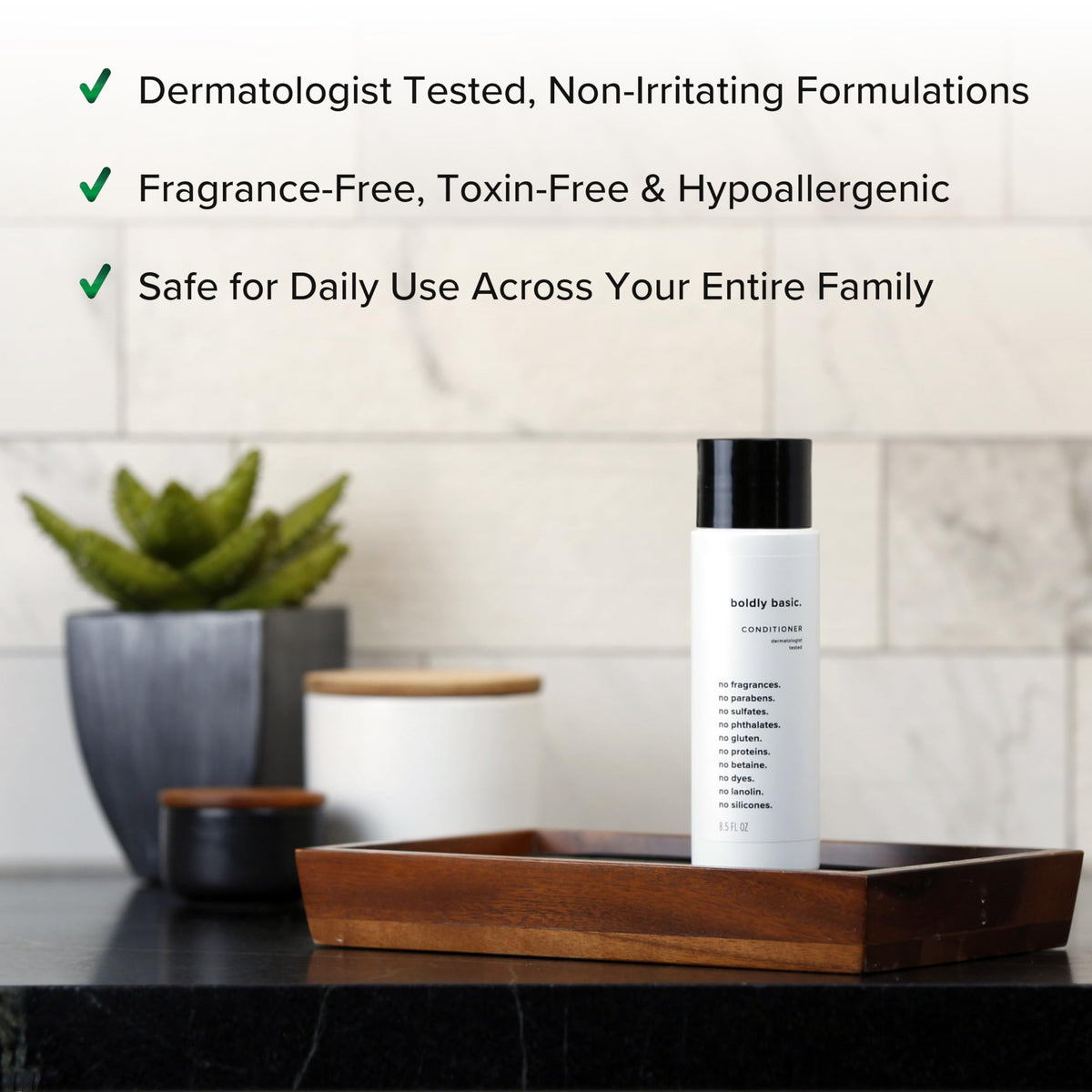 Boldly Basic Fragrance Free Conditioner - Unscented - Dermatologist Tested