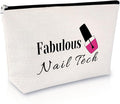 Nail Artist Appreciation Gifts Makeup Bag Nail Technician Gift for Women Graduation Presents Cosmetic Bag Retirement Birthday Presents for Her Women Christmas Thanksgiving Keepsake Travel Pouch