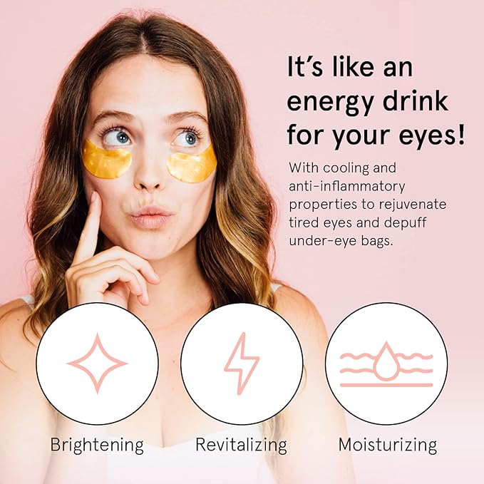 grace & stella Award Winning Under Eye Mask - Birthday Gifts for Women - Gel Eye Patches for Dark Circles, Puffy Eyes, Undereye Bags - Gifts for Mom - Vegan Self Care (24 Pairs, Gold)