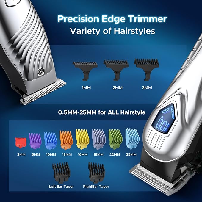 Hair Clippers for Men, Low Noise Professional Beard Trimmer Barber Clippers