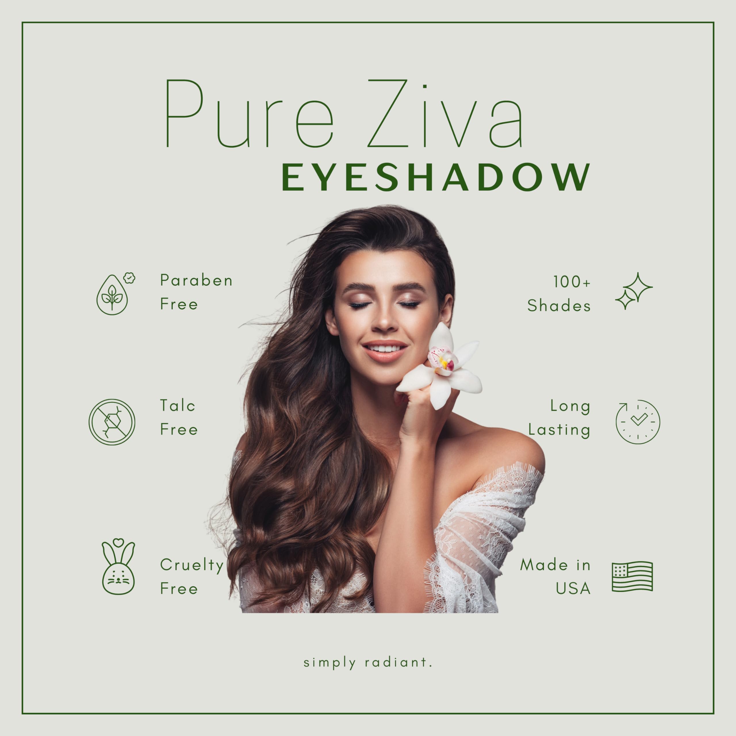 Pure Ziva Thunder Matte Dark Grey Blue Gray Pressed Powder Single Eyeshadow; Talc, Paraben & Cruelty Free