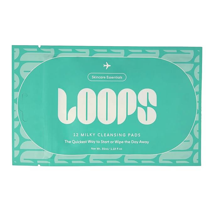 LOOPS Milky Cleanser - Korean Skincare Facial Cleansing Pads for Travel 12