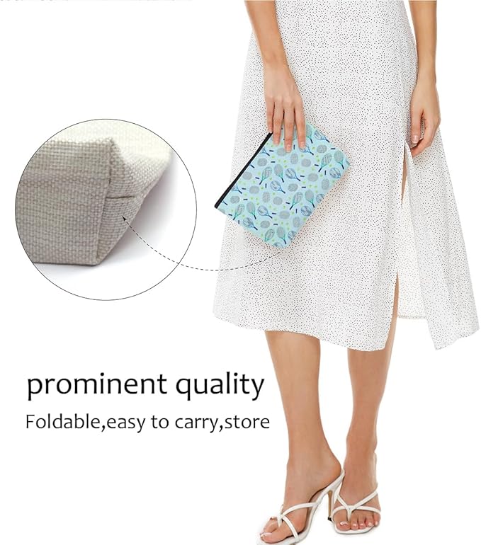 Inspirational Tennis Makeup Bag Accessories Cosmetic Bag Blue