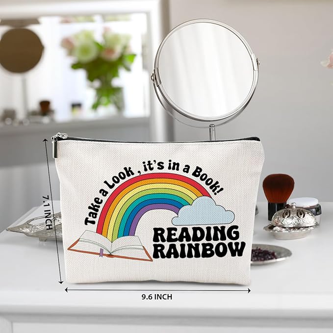 Book Lovers Gifts for Women Readers Makeup Bag, Reading Gifts Cosmetic Bag