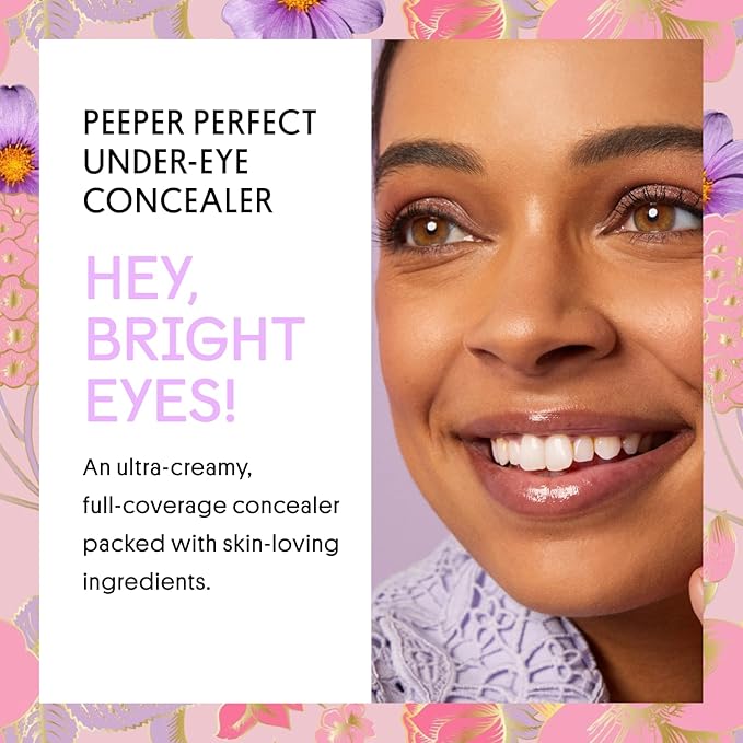 Winky Lux Peeper Perfect Under Eye Concealer, Makeup & Eye Brightener, Full Coverage Concealer for Dark Circles, Color Corrector & Eye Primer, With Collagen, Hyaluronic Acid & Vitamin E (Light Beige)