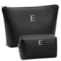 CLOUDWINGS Gifts for Women Girls Personalized Initial Travel Makeup Bag