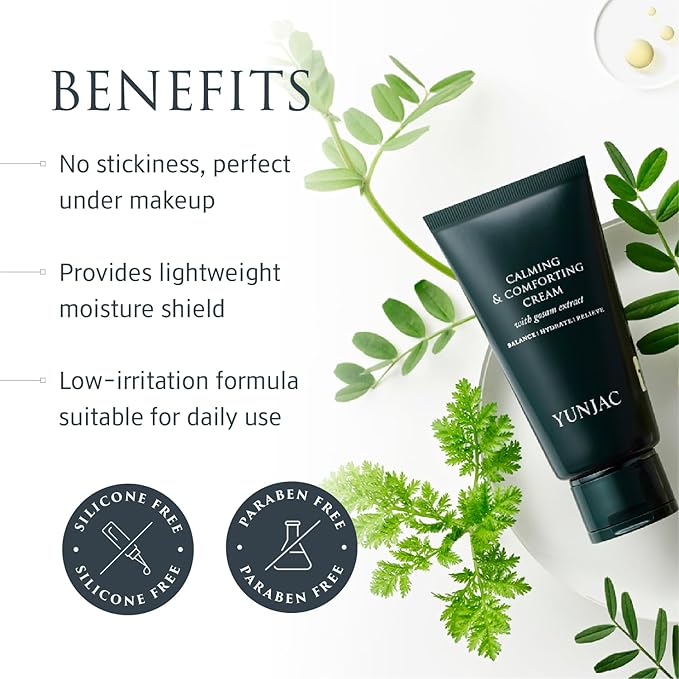 YUNJAC Calming & Comforting Cream, 2.12 oz, Gel Moisturizer