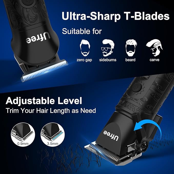 Ufree Hair Clippers for Men, Beard Trimmer, Foil Shaver 3-in-1 Grooming Kit
