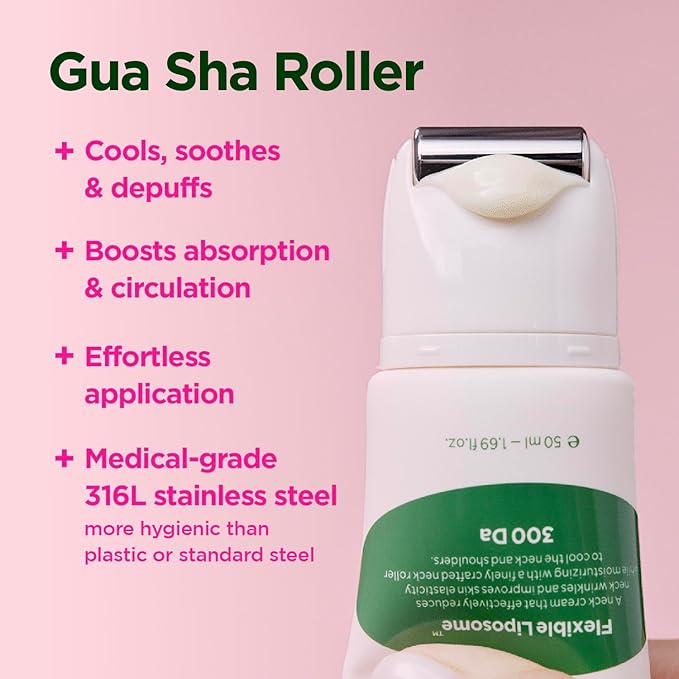 CKD Retinal Collagen Gua Sha Neck Cream, Cooling Massage Head