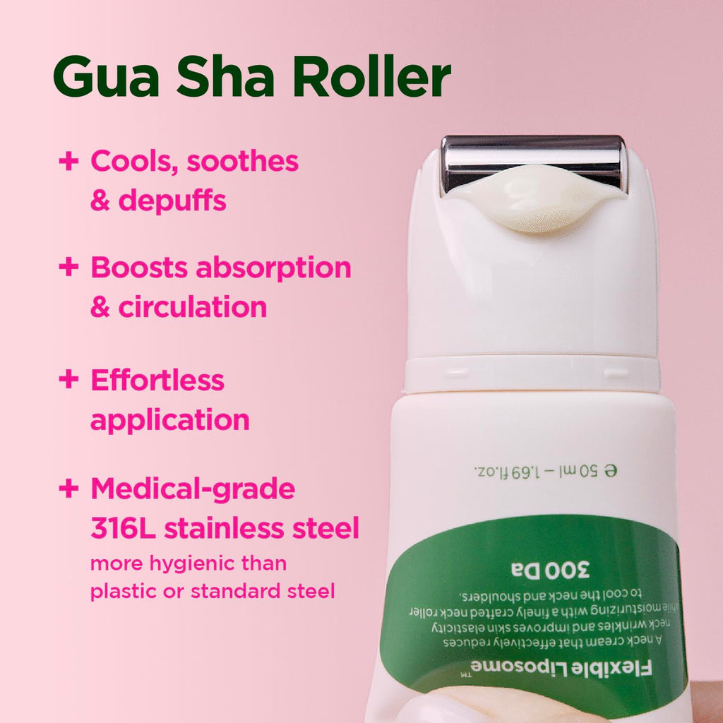 CKD Retinal Collagen Gua Sha Neck Cream, Cooling Massage Head