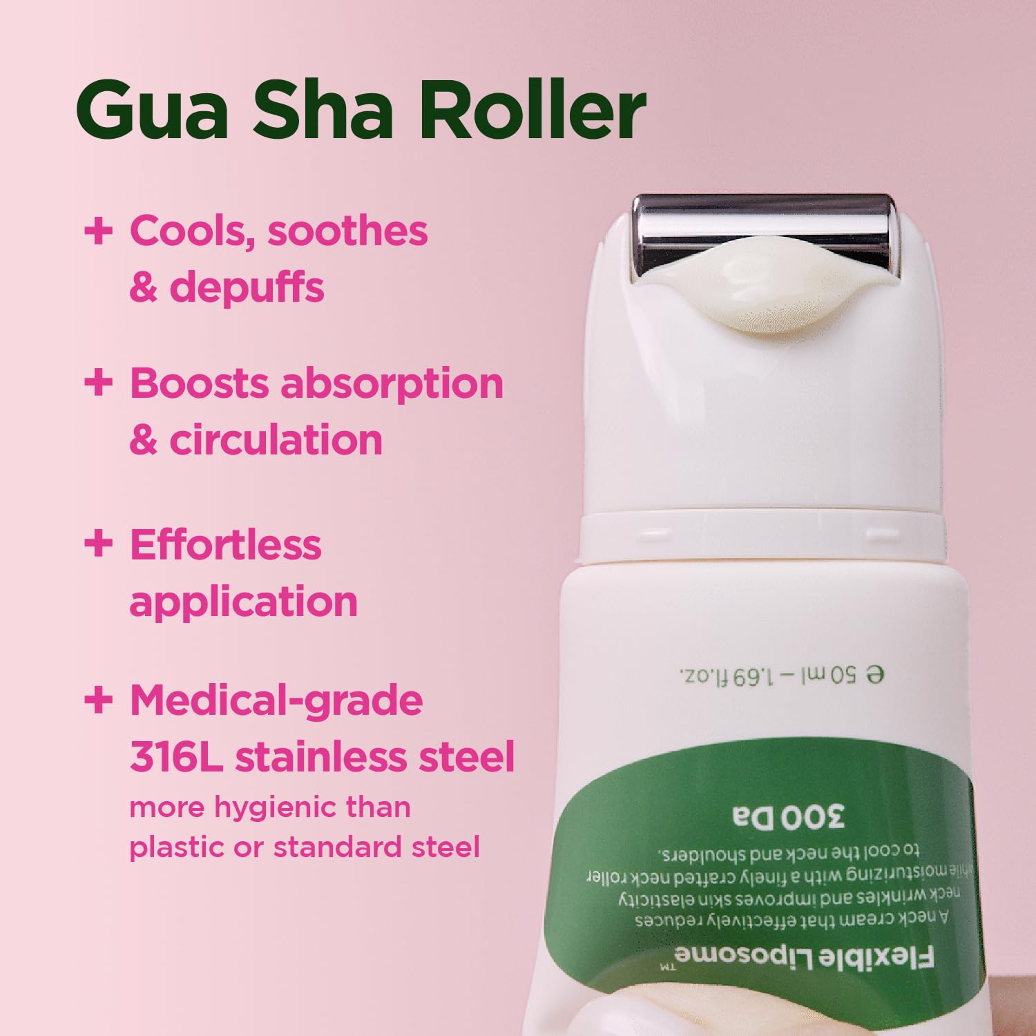 CKD Retinal Collagen Gua Sha Neck Cream, Cooling Massage Head